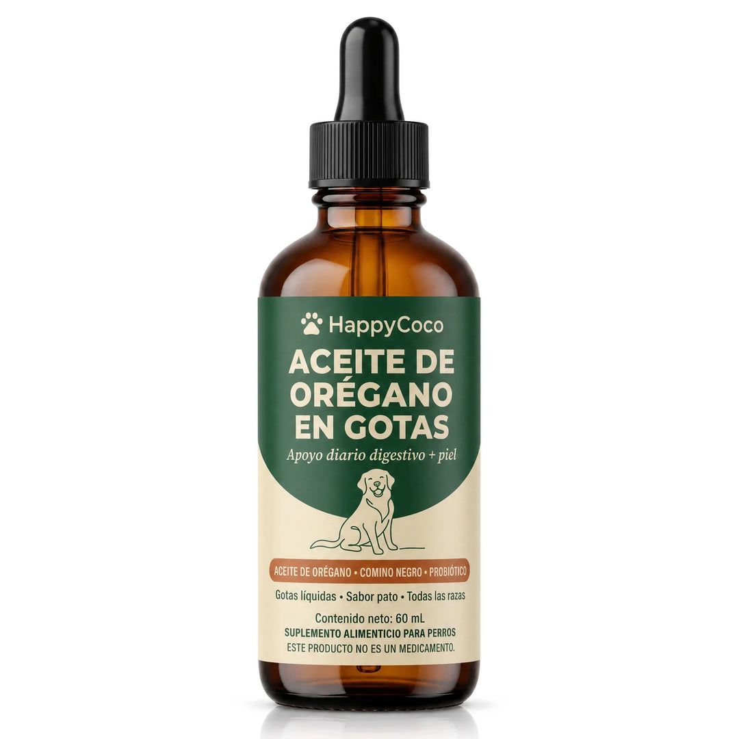 Aceite de Orégano en Gotas HappyCoco, frasco gotero de 60 mL