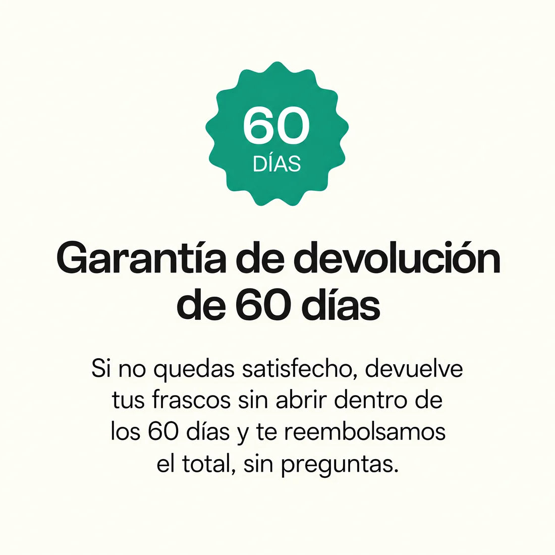 Garantía de devolución de 60 días