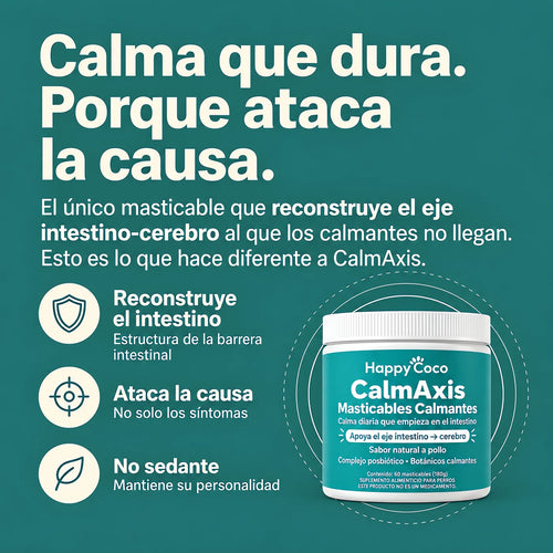 Calma que dura porque ataca la causa: reconstruye el eje intestino-cerebro