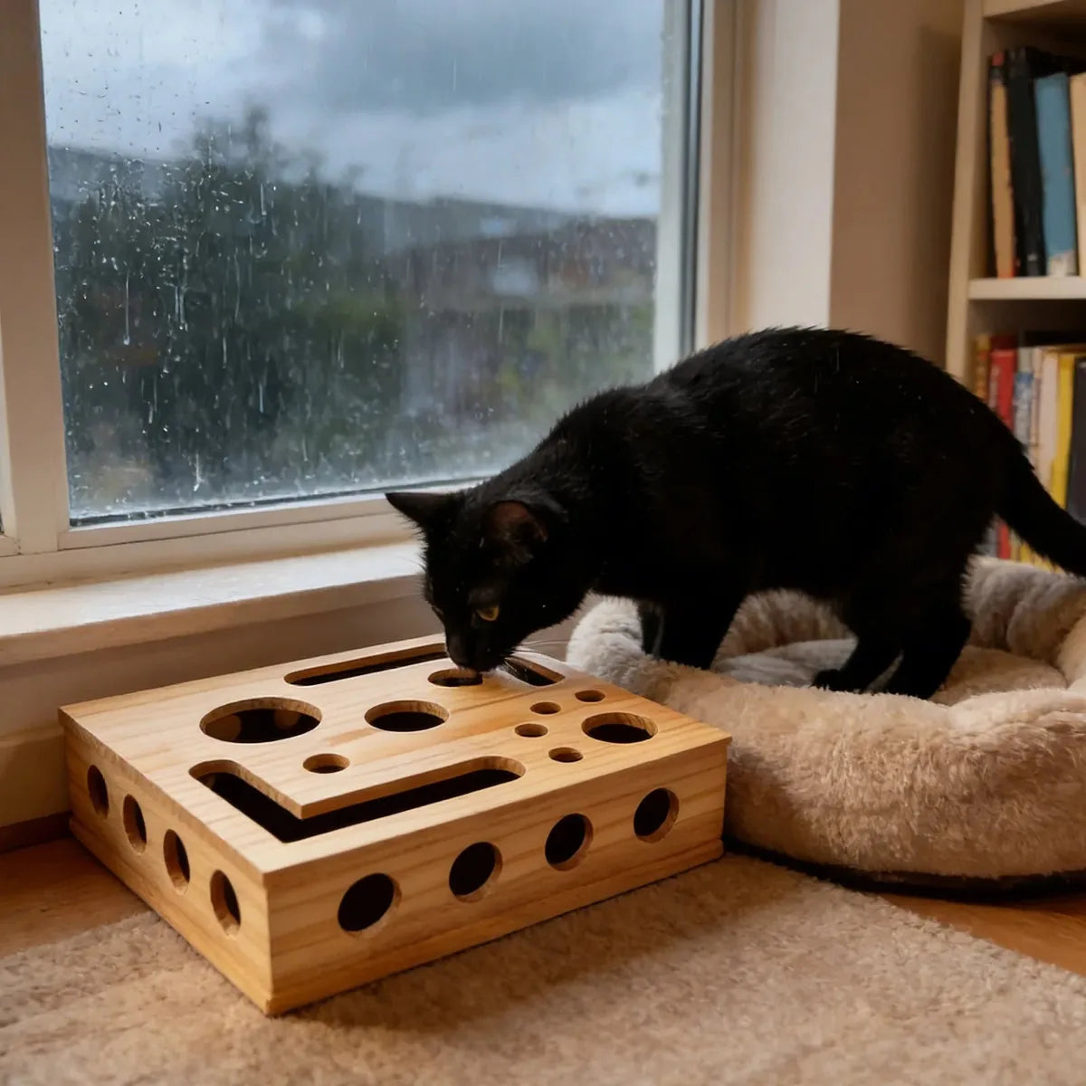 Gato jugando con la lima HappyCoco