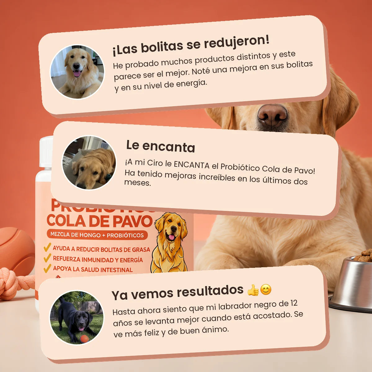 Opiniones de dueños sobre el Probiótico Cola de Pavo HappyCoco