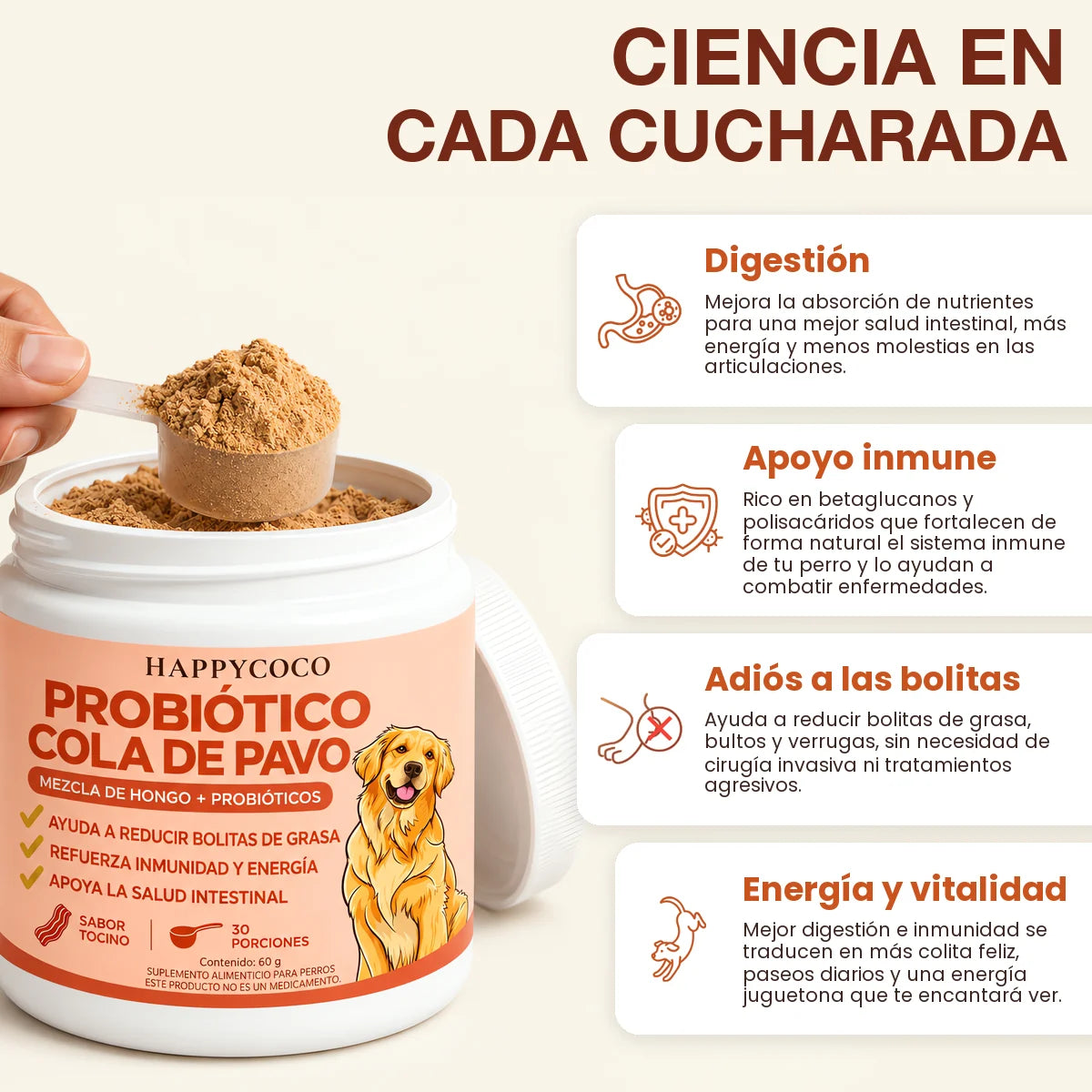 Ciencia en cada cucharada: digestión, apoyo inmune, adiós a las bolitas, energía y vitalidad