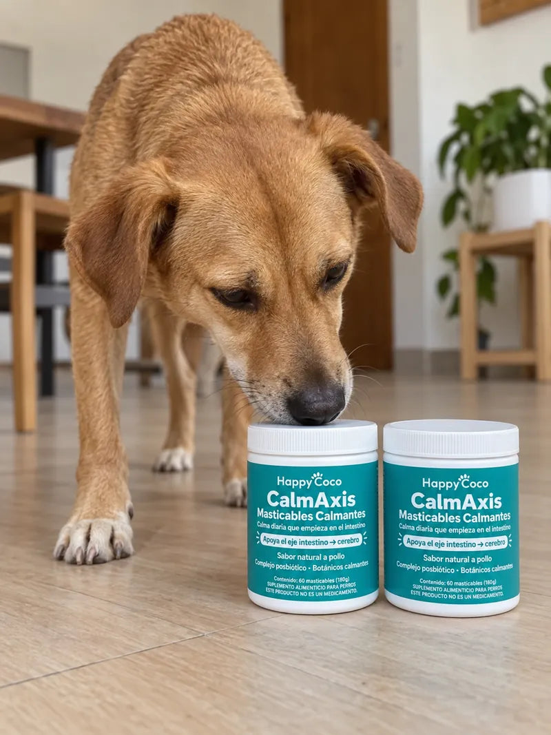 Perro de cliente con CalmAxis